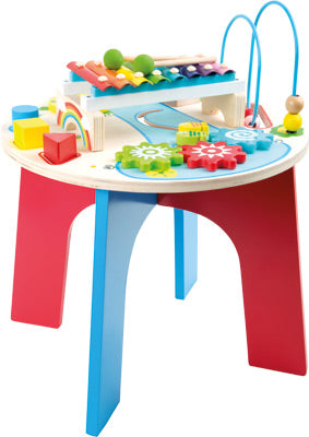 Wooden Activity & Music Table – Multi-Play Sensory Station