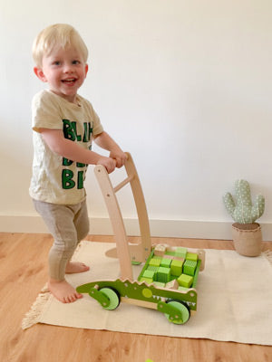 Wooden Crocodile Baby Walker