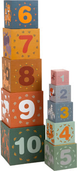 Safari Nesting & Stacking Cubes – Numbers, Animals & Sizes Learning Toy
