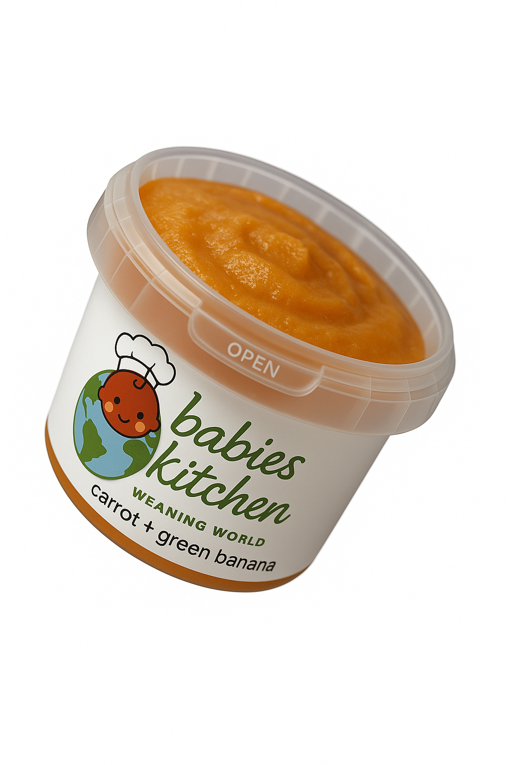 Fresh Carrot & Green Banana Baby Purée – 120g (Chilled, Stage 1)