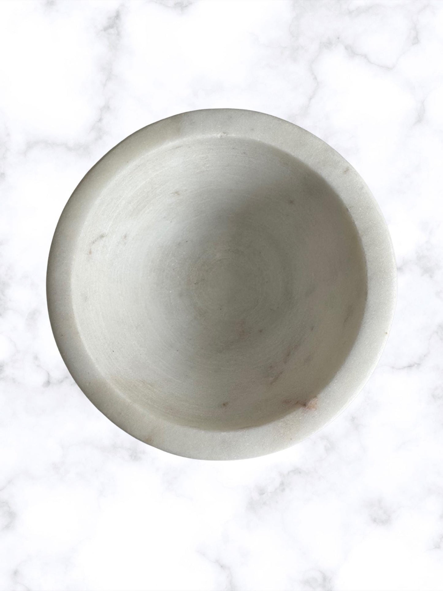 Turned White Marble Pestle & Mortar – Elegant Durable