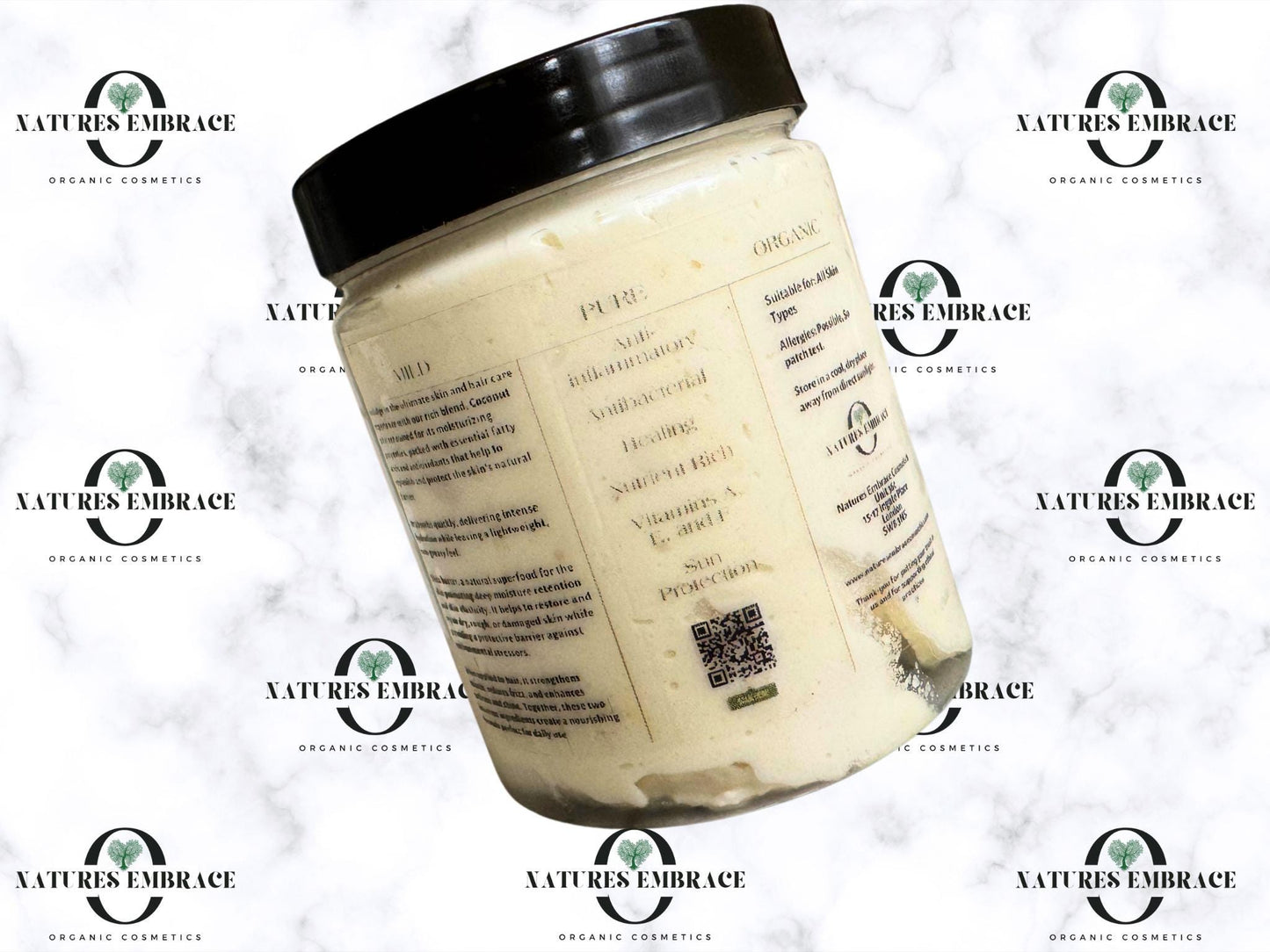 Natures Embrace Organic Whipped Unrefined Shea Butter and Extra Virgin Coconut Oil