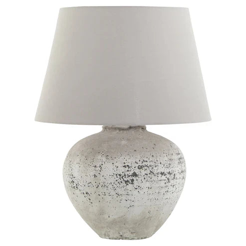 Handmade lamp with organic textures and contemporary aesthetic