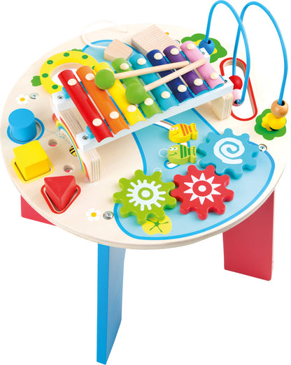 Wooden Activity & Music Table – Multi-Play Sensory Station