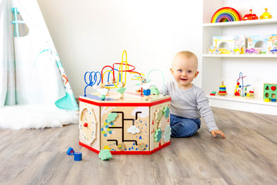 Large FSC® Wooden Activity Cube – 7-in-1 Learning Centre