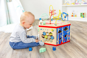 Large FSC® Wooden Activity Cube – 7-in-1 Learning Centre