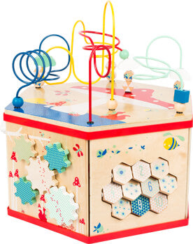 Large FSC® Wooden Activity Cube – 7-in-1 Learning Centre