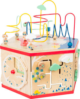 Large FSC® Wooden Activity Cube – 7-in-1 Learning Centre