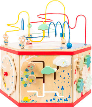 Large FSC® Wooden Activity Cube – 7-in-1 Learning Centre