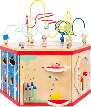 Large FSC® Wooden Activity Cube – 7-in-1 Learning Centre