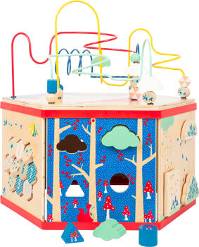 Large FSC® Wooden Activity Cube – 7-in-1 Learning Centre
