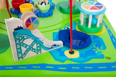 Theme Park Wooden Activity & Play Table – 3-in-1 Motor Skills Adventure