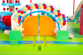 Theme Park Wooden Activity & Play Table – 3-in-1 Motor Skills Adventure