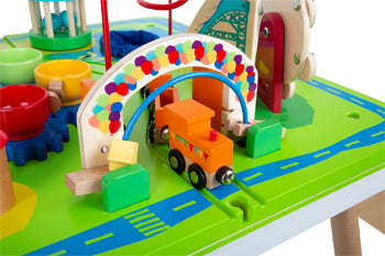 Theme Park Wooden Activity & Play Table – 3-in-1 Motor Skills Adventure
