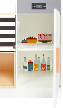 Modular Wooden Play Kitchen – Black & White Design