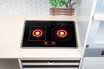 Modular Wooden Play Kitchen – Black & White Design