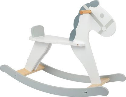 Scandi Wooden Rocking Horse – Grey & White