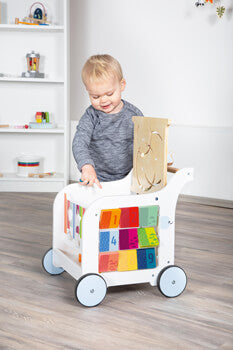 Wooden Baby Walker – Colour Learning Edition