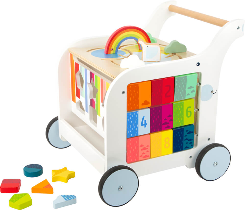 Wooden Baby Walker – Colour Learning Edition
