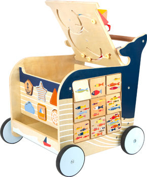 Whale Wooden Baby Walker