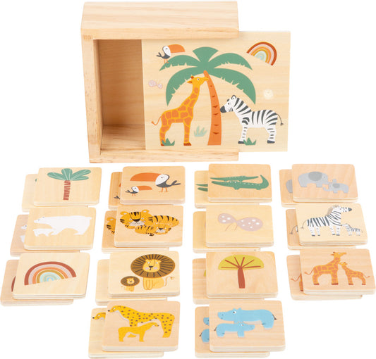 Safari Wooden Memory Game – Animal Matching Set