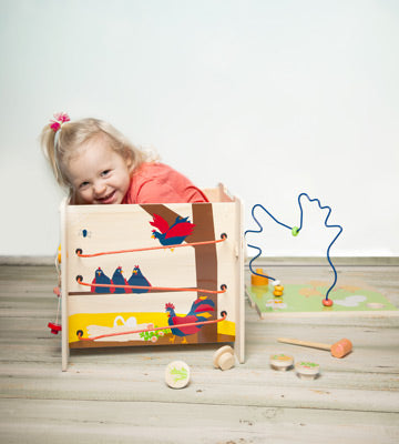 Farm Wooden Activity Stool – 5-in-1 Play Cube