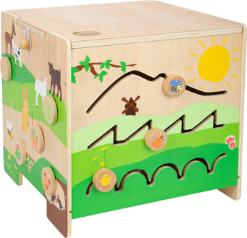 Farm Wooden Activity Stool – 5-in-1 Play Cube