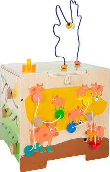 Farm Wooden Activity Stool – 5-in-1 Play Cube