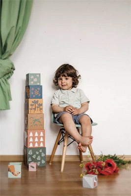 Safari Nesting & Stacking Cubes – Numbers, Animals & Sizes Learning Toy