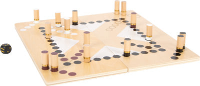 Gold Edition 2-in-1 Wooden Board Game – Ludo & Ladders Luxury Double-Sided Set