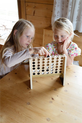 Gold Edition Wooden Strategy Game – Modern Connect-Style Family Game