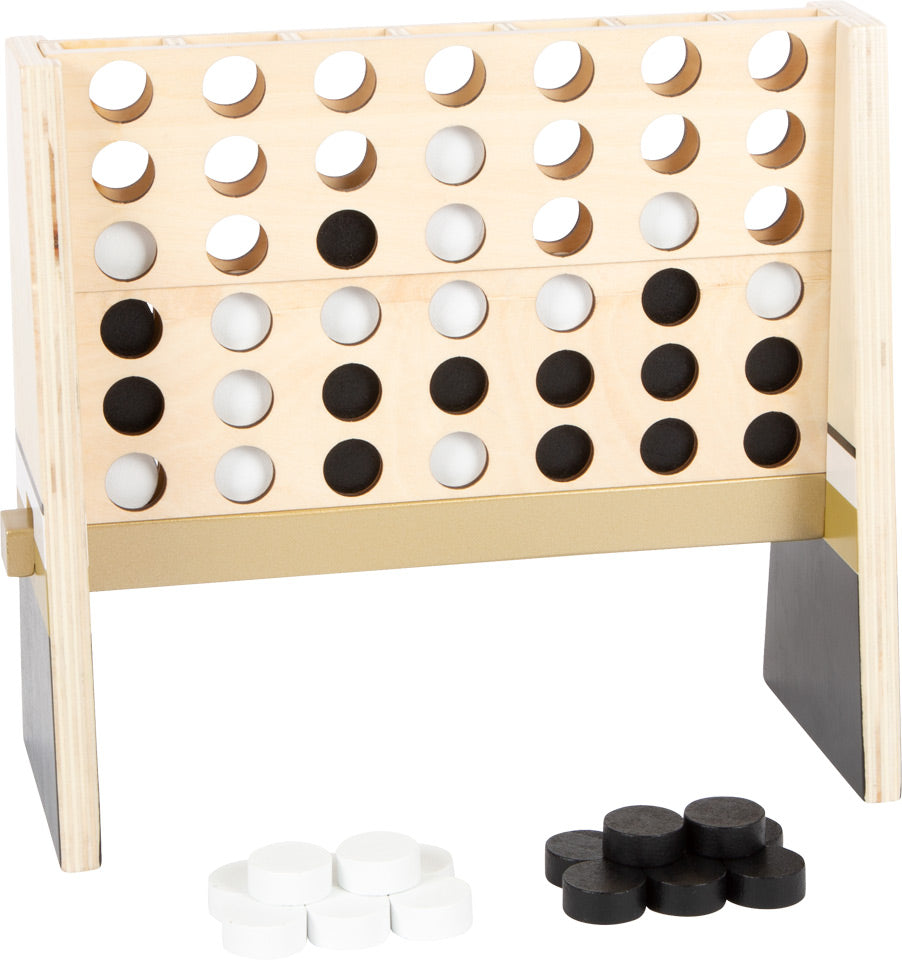 Gold Edition Wooden Strategy Game – Modern Connect-Style Family Game
