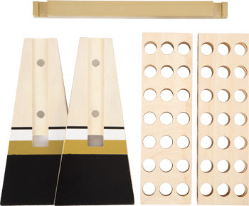 Gold Edition Wooden Strategy Game – Modern Connect-Style Family Game