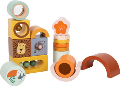 Safari Sensory Wooden Blocks – 12-Piece Discovery Set