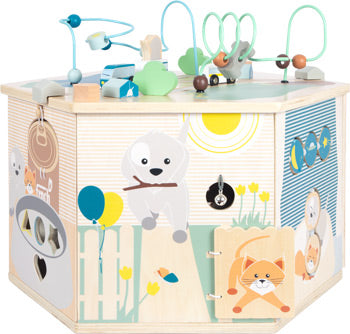 XXL Wooden Activity Cube – 8-in-1 Learning Centre