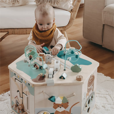 XXL Wooden Activity Cube – 8-in-1 Learning Centre