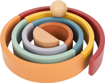 Wooden Rainbow Stacking Arches – Montessori Building Set