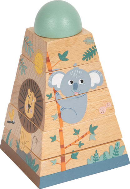 Safari Wooden Stacking Tower – Animal Learning & Motor Skills Toy