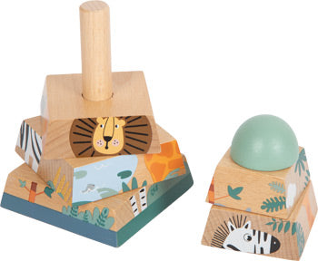 Safari Wooden Stacking Tower – Animal Learning & Motor Skills Toy