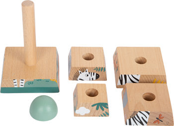 Safari Wooden Stacking Tower – Animal Learning & Motor Skills Toy