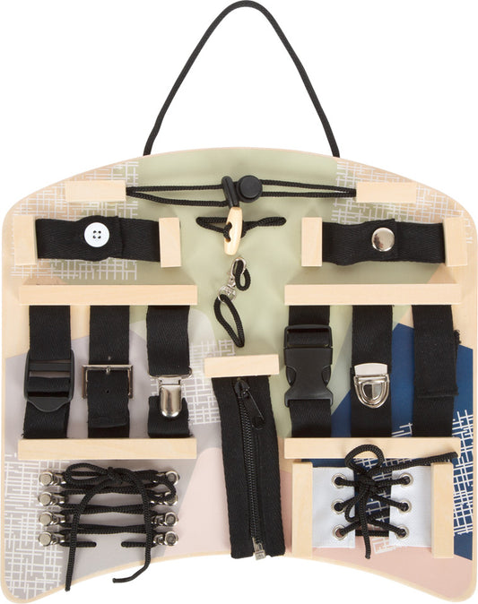 Wooden Practical Life Skills Board – Latches, Fasteners & Fine-Motor Training