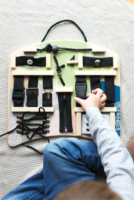 Wooden Practical Life Skills Board – Latches, Fasteners & Fine-Motor Training