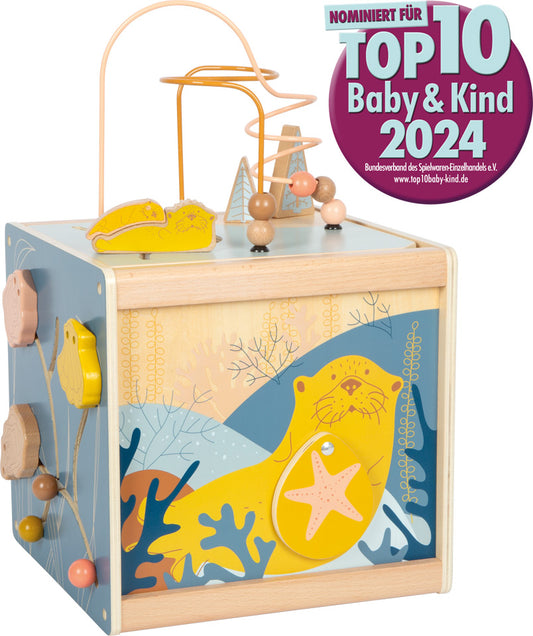 Seaside Wooden Activity Cube – Multi-Sensory Learning Toy