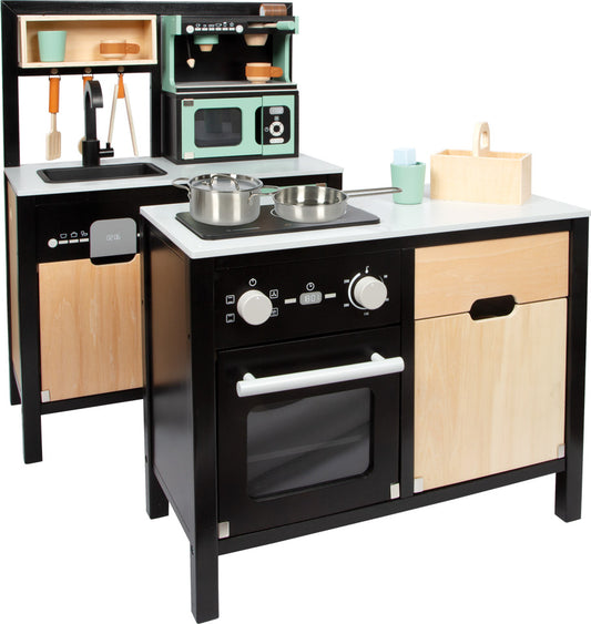 Modular Wooden Play Kitchen – Large Industrial Style