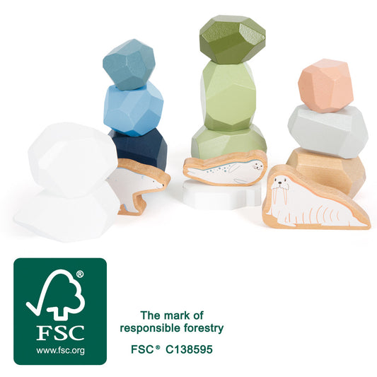 Arctic Montessori Balancing Stones Set – FSC® Certified