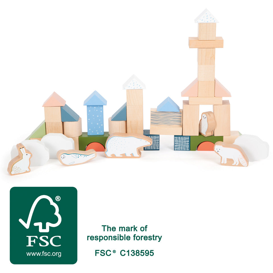 Arctic Wooden Building Block Set – FSC® Certified