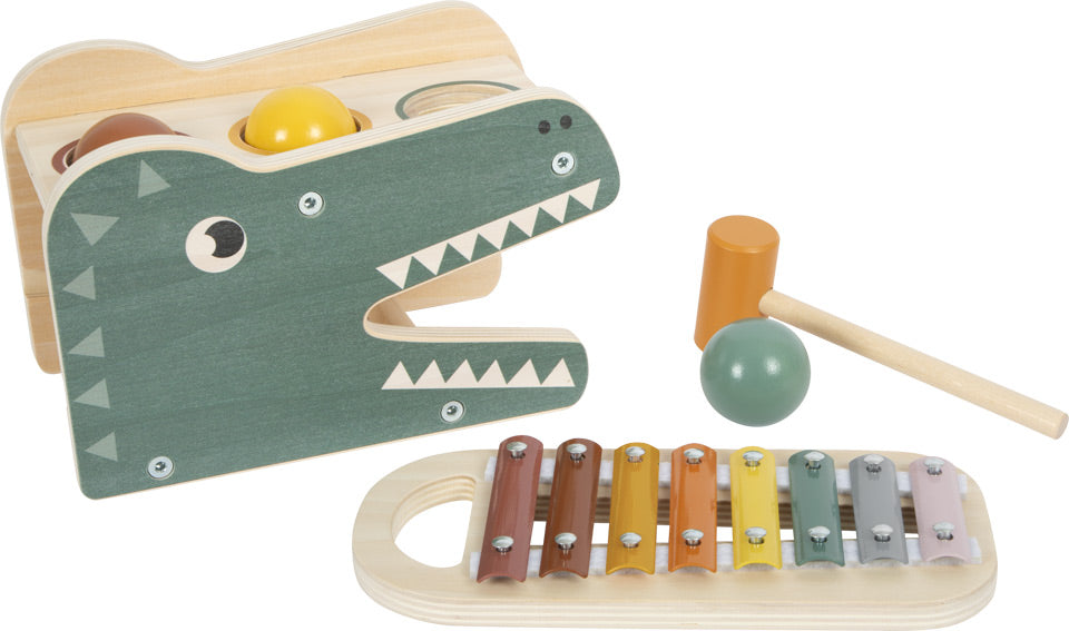 Safari Crocodile Hammer & Xylophone Toy – 2-in-1 Musical Motor Activity Toy