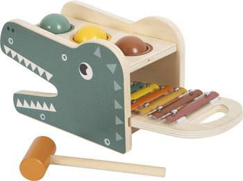 Safari Crocodile Hammer & Xylophone Toy – 2-in-1 Musical Motor Activity Toy
