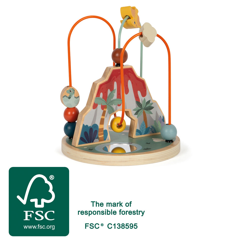 Dino Wooden Bead Maze