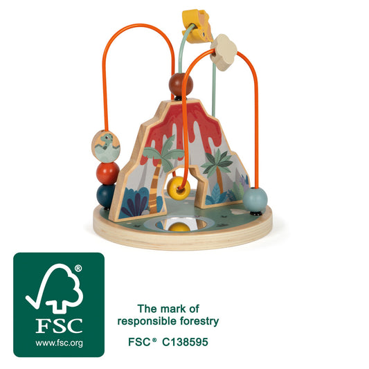 Dino Wooden Bead Maze